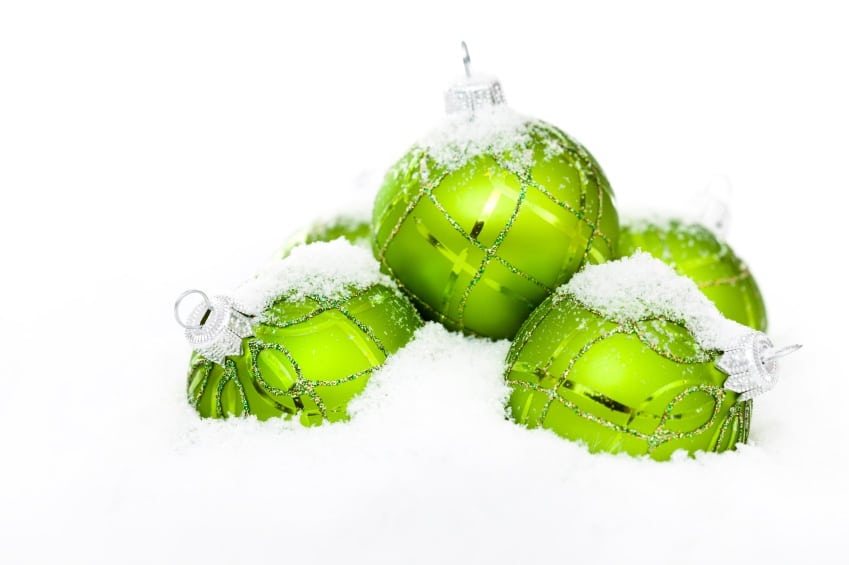 Green Christmas Baubles